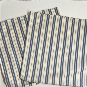Handcrafted Striped Blue and White Pillow Covers with Pillows